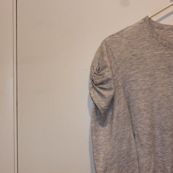 Autumn Cashmere Gray Cotton Crew Neck Long Sleeve Sweatshirts Women Size L - Picture 5 of 9